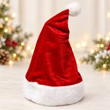 GORRO VERMELHO NOEL VELUDO NATAL 29X40CM
