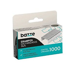 GRAMPO GALVANIZADO BAZZE 26 6 CX 1000UN
