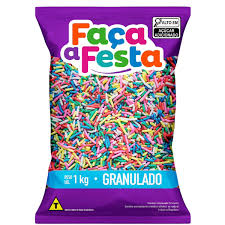 GRANULADO CROCANTE COLORIDO 1KG FACA A FESTA