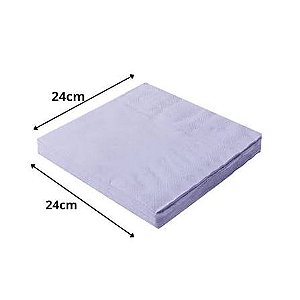GUARDANAPO 24 CM X 24 CM LILAS SILVER FESTAS