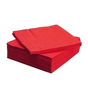 GUARDANAPO 24 CM X 24 CM VERMELHO SILVER FESTAS GL25001