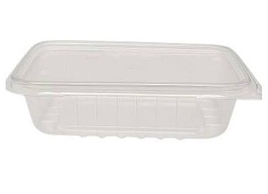 KIT POTE C/ TAMPA RETANGULAR PP 350 ML PLASTILANIA