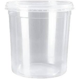 KIT POTE PP REDONDO 1500ML C/TAMPA DANUBIO (FREEZER/MICRO)