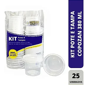KIT POTE PP REDONDO 380ML COPOZAN (FREEZER/MICRO)