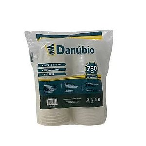 KIT POTE PP REDONDO 750ML C/TAMPA DANUBIO (FREEZER/MICRO)