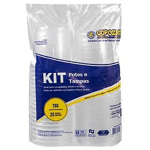 KIT POTE PP REDONDO 780ML COPOZAN (FREEZER/MICRO)