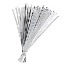 LACRE METALIZADO - PRATEADO 30CM X 7MM SILVER FESTAS
