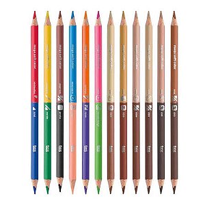 LAPIS COR MEGA REG + PELE DUP 24CORES CONJUNTO