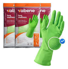 LUVA MULTIUSO LATEX VERDE LIMPEZA MODERADA G - 1 PAR VABENE