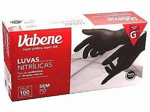 LUVA NITRILICA PRETA DE USO GERAL TAM G