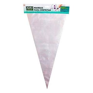 MANGA PARA CONFEITAR TRANSPARENTE 30X19 CM C/5 UN CAKE BRASIL