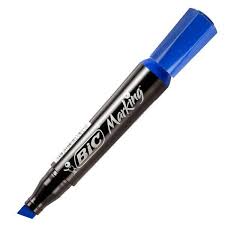 MARCADOR PERMANENTE-1,5 - 3,0MM RECARREGAVEL AZUL BIC