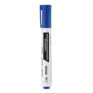 MARCADOR QUADRO BRANCO RECARREGAVEL AZUL BAZZE