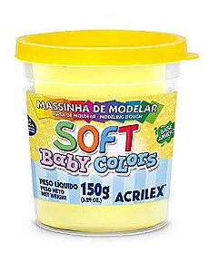 MASSA DE MODELAR 150G  AMARELO BEBE SOFT ACRILEX