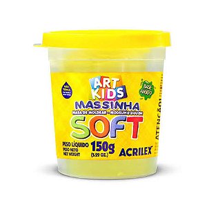 MASSA DE MODELAR 150G  AMARELO LIMAO SOFT ACRILEX