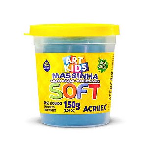 MASSA DE MODELAR 150G AZUL SOFT ACRILEX
