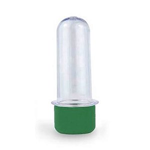 MINI TUBETE 8CM C/ TAMPA VERDE