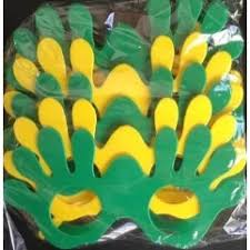 OCULOS PLASTICO MAO VERDE AMARELO