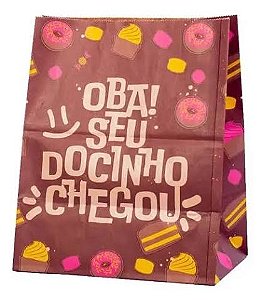 PACK 25 SACO SOS M OBA SEU DOCINHO CHEGOU 28X24X17