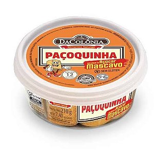 PACOCA ROLHA C/ACUCAR MASCAVO 210GR DACOLONIA