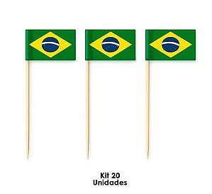 PALITO BAMBU TOPPER BANDEIRA DO BRASIL