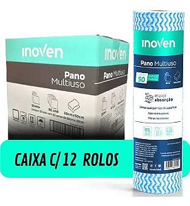 PANO MULTIUSO 28X50 MISTA CX C/12 ROLOS C/50 UND 25M LIFE CLEAN