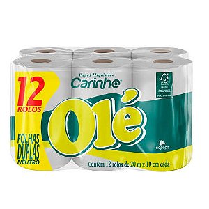 PAPEL HIGIENICO CARINHO OLE FOLHA DUPLA 20M