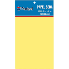 PAPEL SEDA AMARELO 49X69 C/3 UN PACKPEL