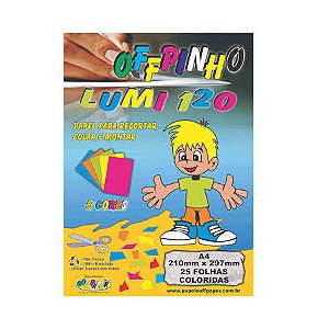 PAPEL SULFITE LUMI 120 OFFPAPER A4  5CRS 120G 25 FOLHAS