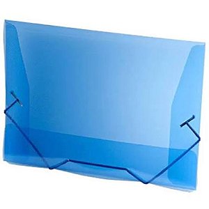 PASTA PVC COM ELASTICO PLASCONY-OFICIO AZUL - A02