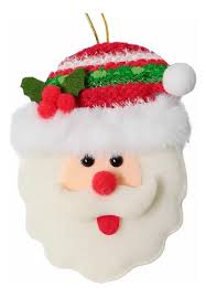 PENDENTE CABECA NOEL 15CM X 20CM