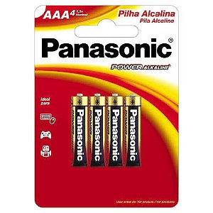 PILHA ALCALINA PALITO AAA 3+1 C/4 PANASONIC