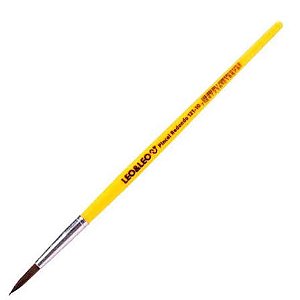PINCEL ESCOLAR PLAST AMARELO REDONDO 10