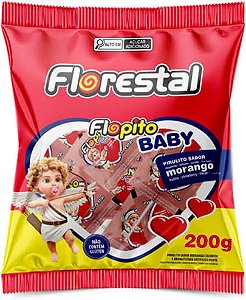 PIRULITO BABY CORACAO MORANGO 200G FLORESTAL