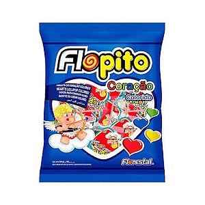 PIRULITO FLOPITO CORACAO COLORIDO 500G  FLORESTAL