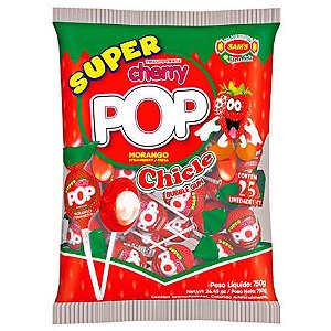 PIRULITO SUPER CHERRY POP MORANGO 750G SAMS
