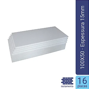 PLACA DE ISOPOR EPS TP 1 CL P PECA 1000X500X 15MM ISOMIL