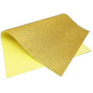 PLACA EVA GLITTER AMARELO BRW
