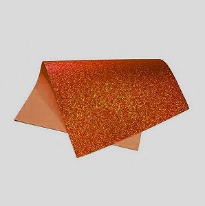 PLACA EVA GLITTER LARANJA BRW