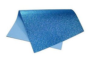 PLACA EVA/GLITER 40X60CM AZUL CLARO EVABRAS