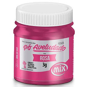 PÓ CORANTE ARTIFICIAL PARA FINS ALIMENTÍCIOS ROSA PÓ FOSCO AVELUDADO 3G MIX