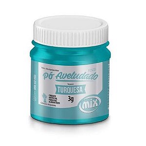 PÓ CORANTE ARTIFICIAL PARA FINS ALIMENTÍCIOS TURQUESA PÓ FOSCO AVELUDADO 3G MIX