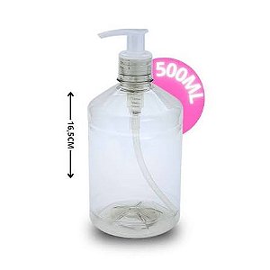 PORTA SABONETE LIQUIDO 500 ML PUMP CRITAL NOVA ERA