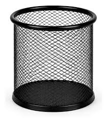 PORTA TRECO ARAMADO 9CM X 9CM PRETO (REDONDO)