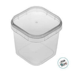POTE QUADRADO C/TAMPA COM LACRE 220ML PLASTILANIA