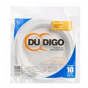 PRATO 15CM RASO BRANCO DUDIGO