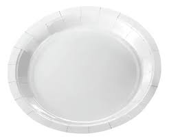 PRATO PAPEL LISO BRANCO 18CM SILVER FESTAS