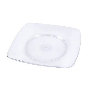 PRATO QUADRADO 15CM CRISTAL ELITEPLASTIC