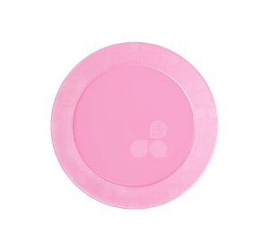 PRATO REDONDO 15CM ROSA NEON STRAWPLAST 339
