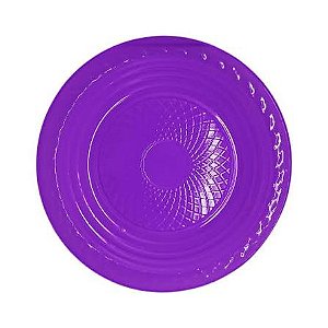 PRATO REDONDO 15CM ROXO NEON STRAWPLAST 340